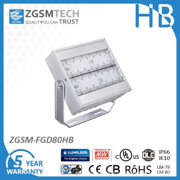 Luminárias LED Flood 80W com Ce RoHS UL CB SAA certificada